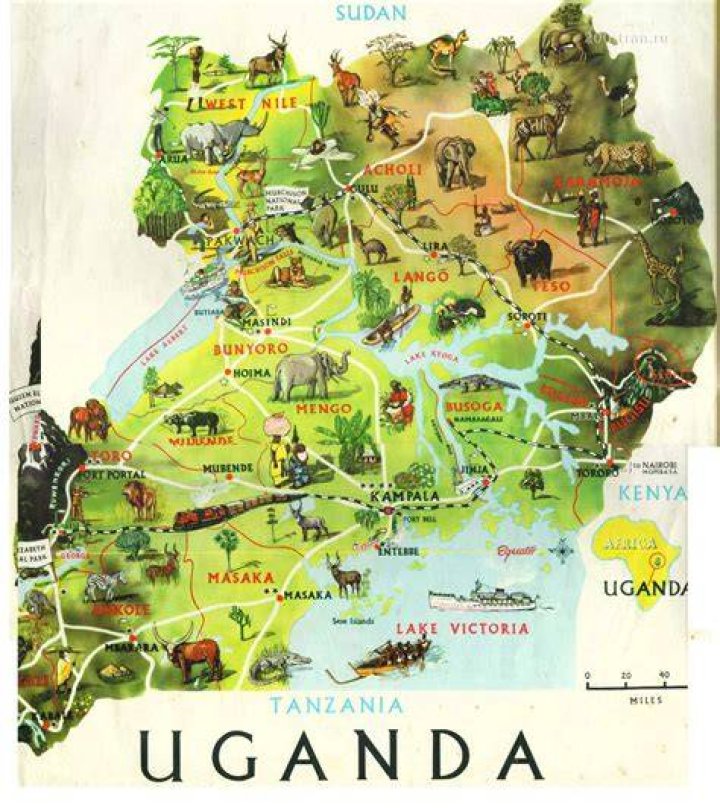 10 Greatest Landmarks on Map of Uganda