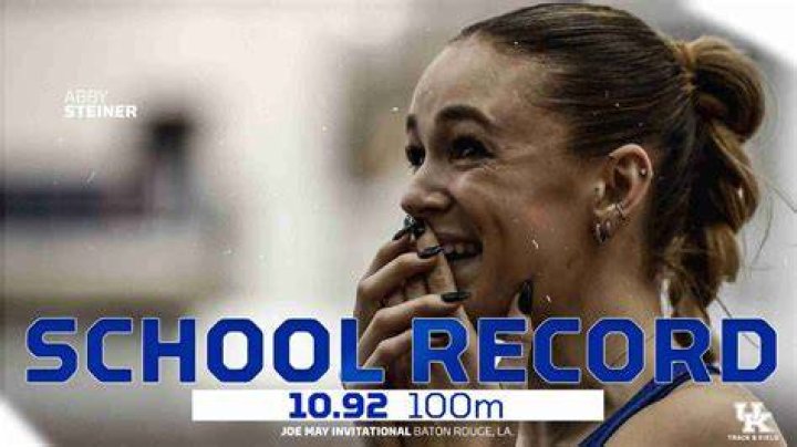 Abby Steiner set records for the 60m, 200m (indoor and outdoor), and 100m races