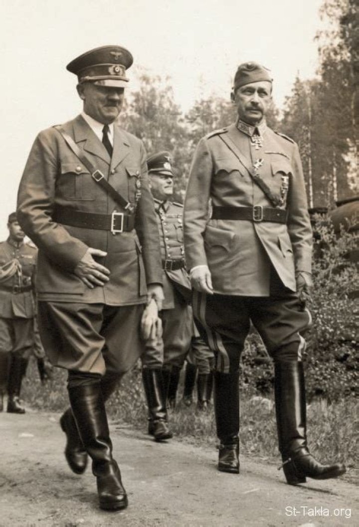Adolf Hitler, Gustaf Mannerheim, And Risto Ryti