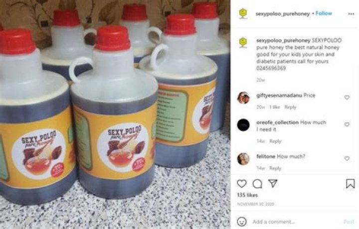 Akuapem Poloo runs the business of honey.
