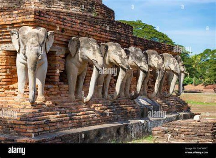 Ancient Buddhist Elephant Statue
