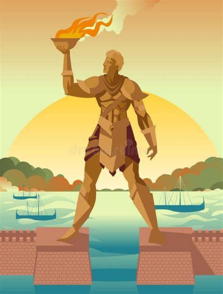 Colossus Of Rhodes Illustration