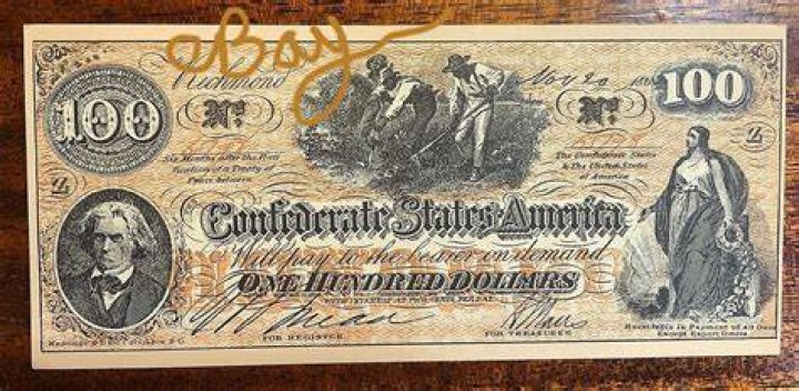 Confederate 100 Bill