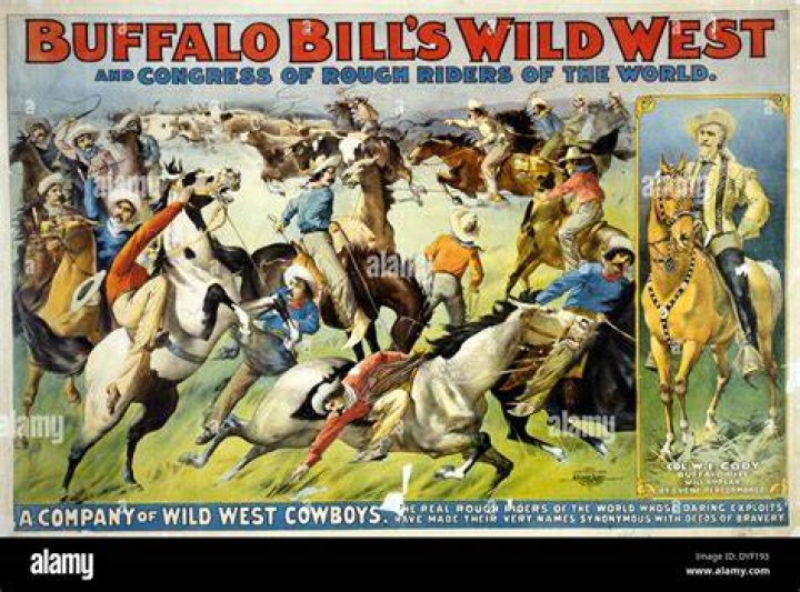 Cowboys Performing In Buffalo Bill's Wild West