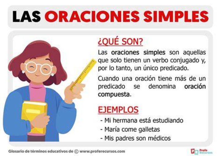 ¿Cuáles son 10 oraciones simples?