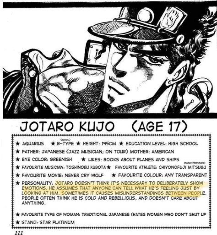 Does jotaro have autism?