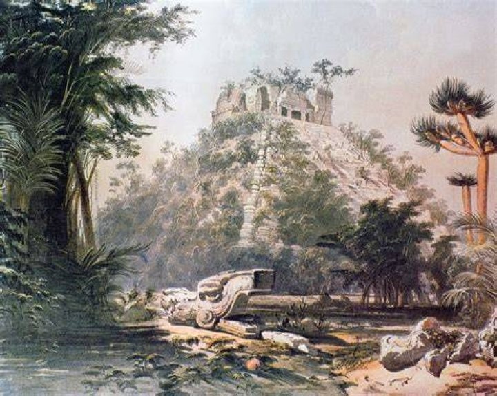 El Castillo Drawing By Frederick Catherwood