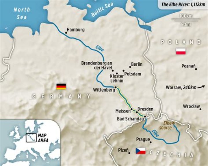 Elbe River In Germany