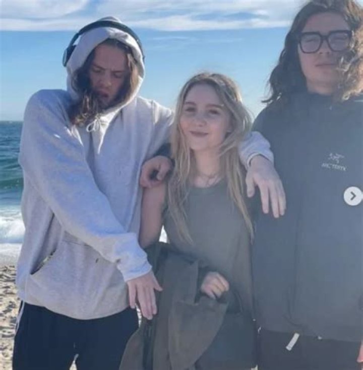 Ella Anderson with her brothers