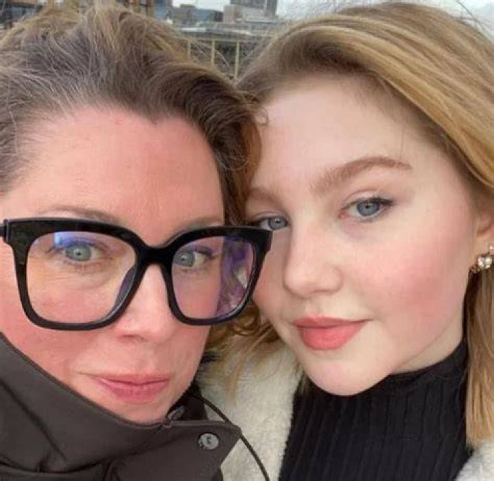 Ella Anderson with her mother