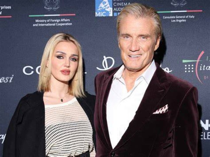 Emma Krokdal with Dolph Lundgren