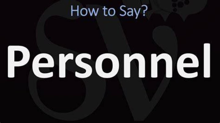 How to pronounce personnel