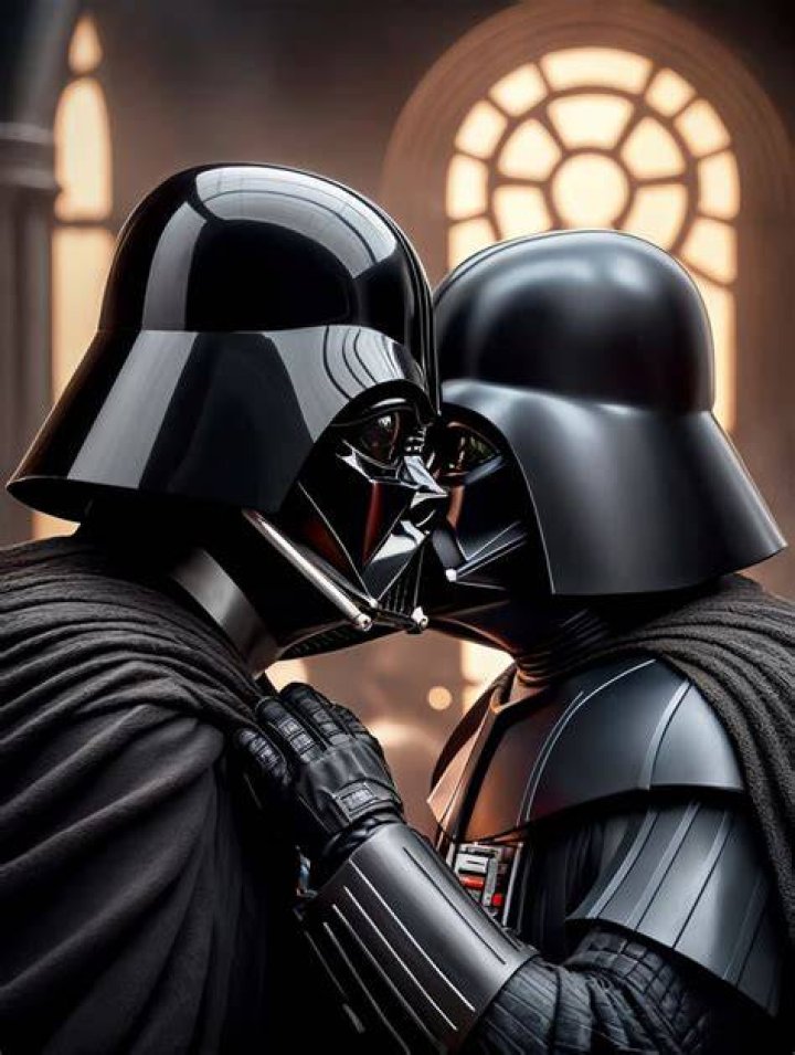 Kissing Darth Vader Picture