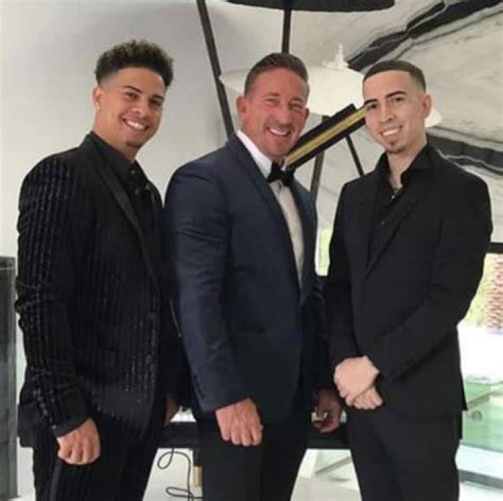 Landon McBroom with his father Michael McBroom and brother Austin McBroom