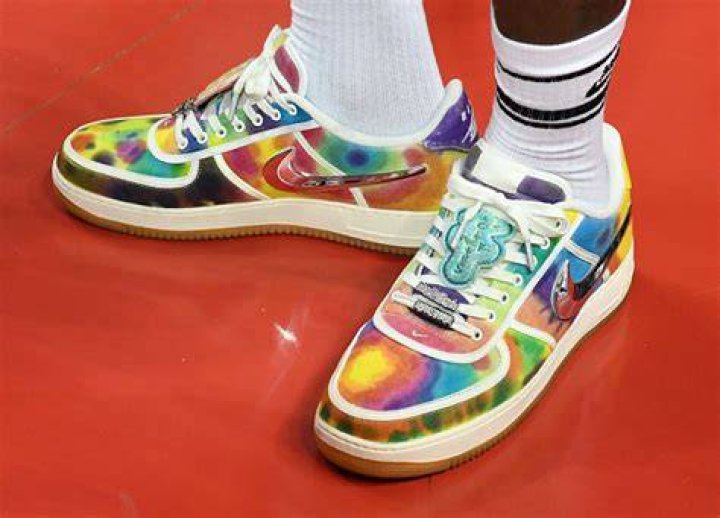 LeBron James Steps Out In Travis Scott x Nike AF1 Low Tie-Dye Customs