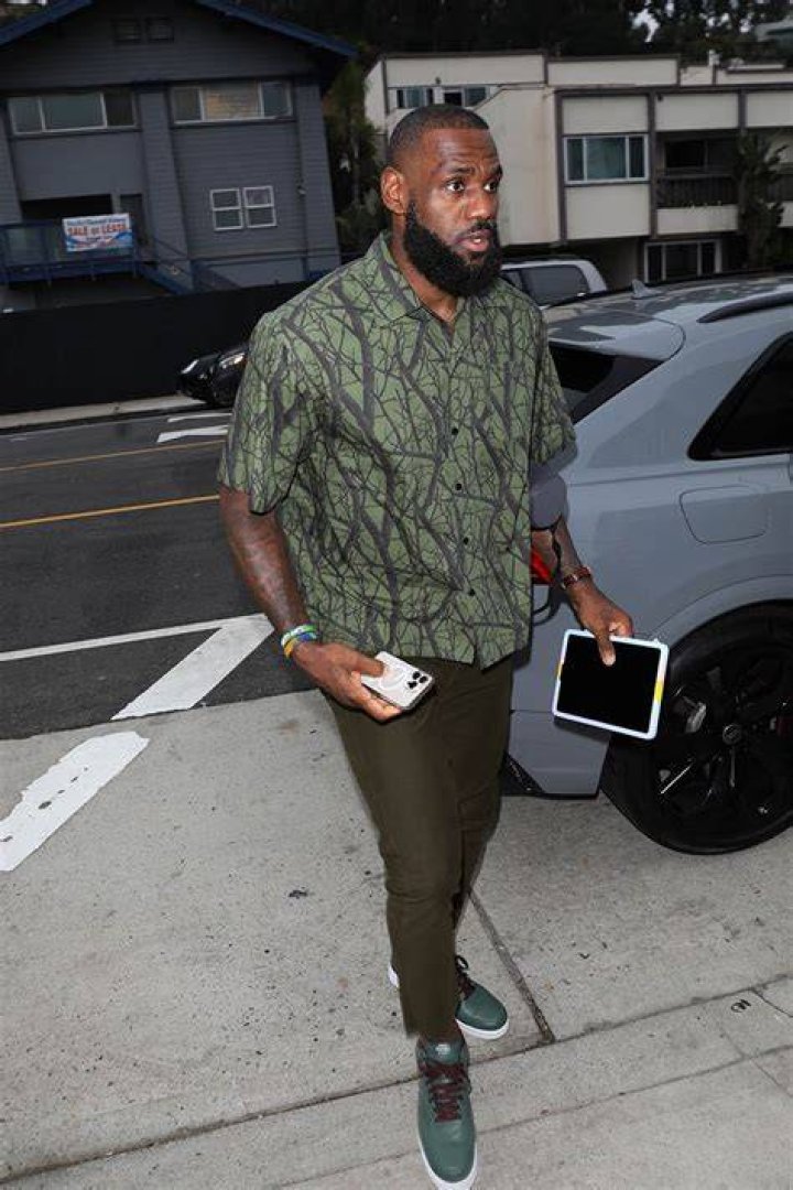 LeBron James Steps Out In Travis Scott x Nike AF1 Low Tie-Dye Customs