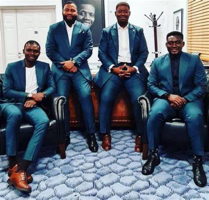 Leke Adeboye with his siblings