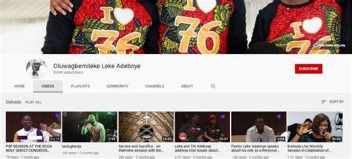 Leke Adeboye Youtube channel