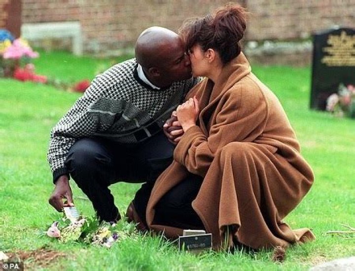 Mandy Allwood kissing her ex-husband