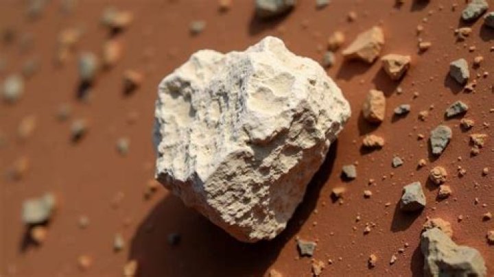 Mars Landscape White Rock