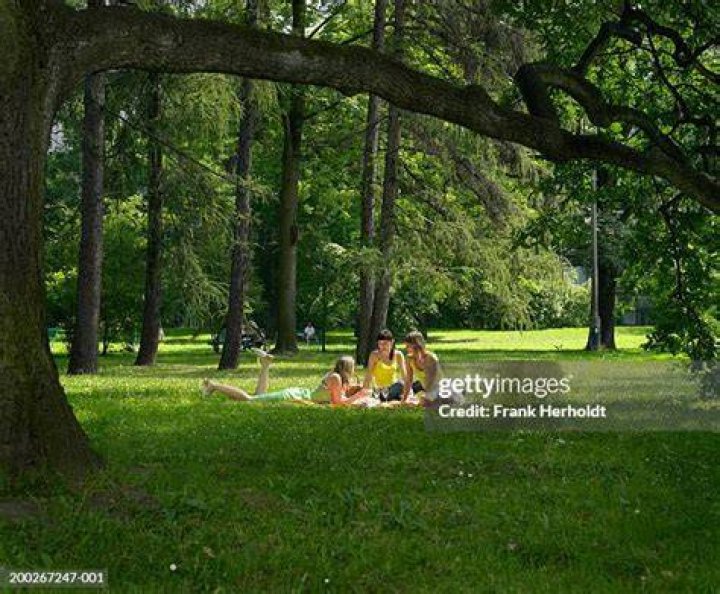 Park with her friends