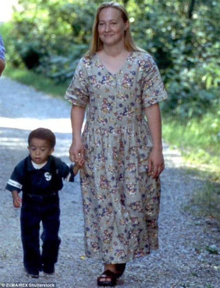 Rachel Dolezal with her family members