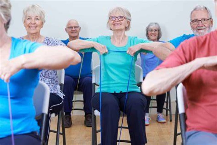 Senior Citizens Exercising