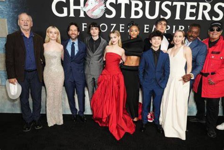 The cast of Ghostbusters Frozen Empire