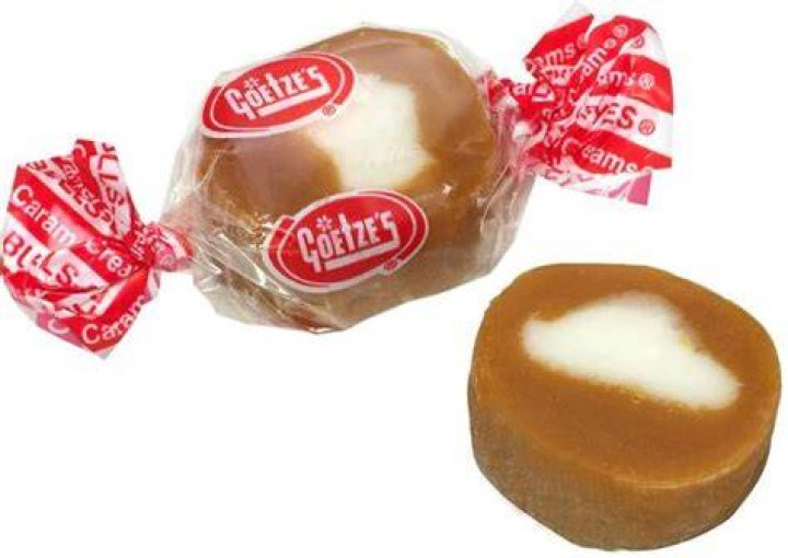 What is the caramel candy with the white center
