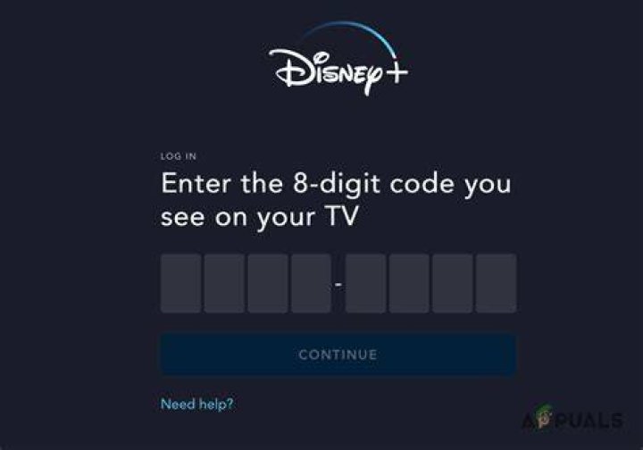 Where do I enter the 8-digit code for Disney Plus?