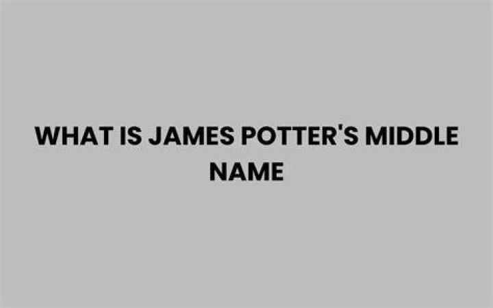 Why is Harry’s middle name James?